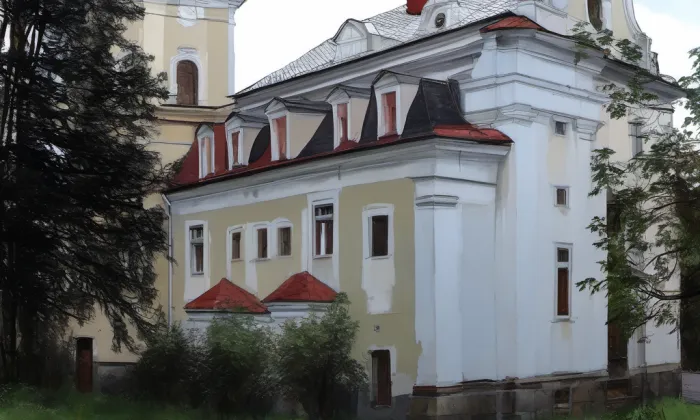 Kostel svaté Kateřiny Alexandrijské (Sloup v Čechách) – akvarel