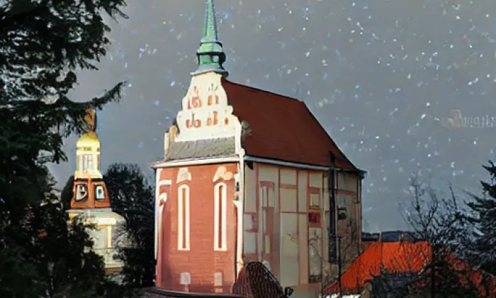 Kostel svaté Ludmily (Tetín) – noc