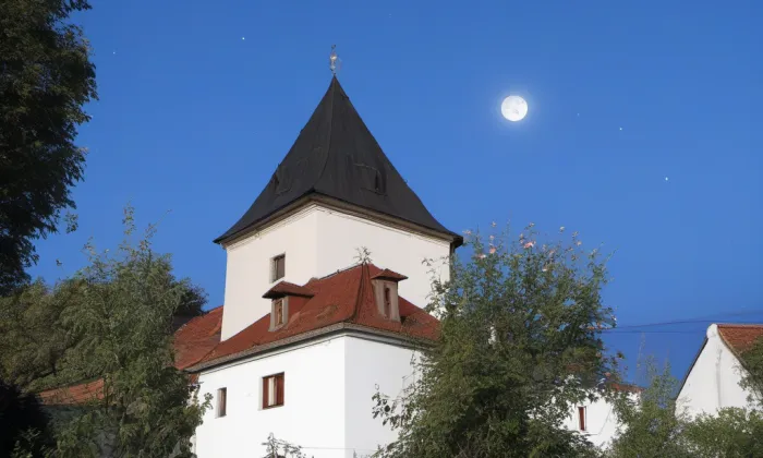 Kostel svaté Máří Magdaleny (Čkyně) – noc
