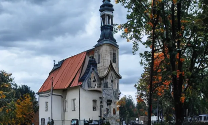 Kostel svaté Máří Magdaleny (Arnoltice) – autumn