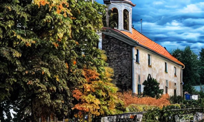 Kostel svaté Maří Magdalény (Bílenec) – autumn