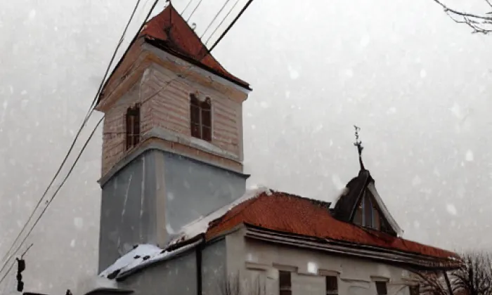 Kostel svaté Markéty (Semonice) – winter