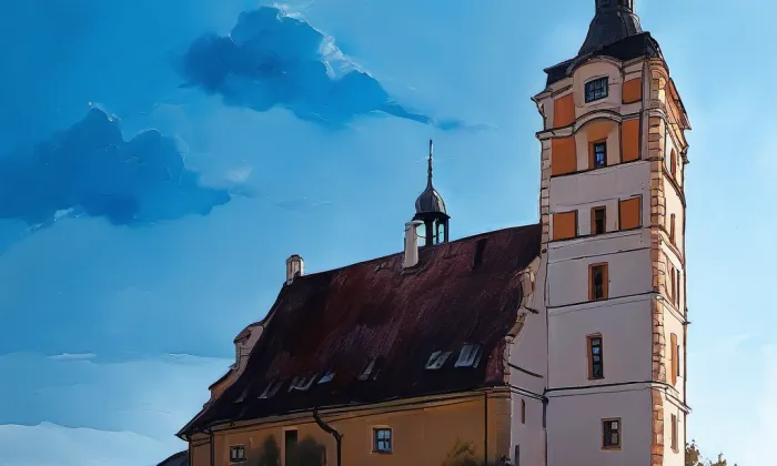 kostel svaté Voršily (Chlumec nad Cidlinou I) – autumn