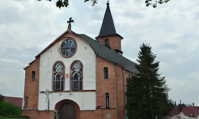 Kostel svatých Andělů strážných (Vidochov) – akvarel