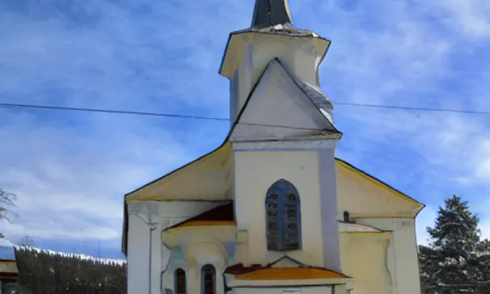 Kostel svatých Cyrila a Metoděje (Řenče) – winter