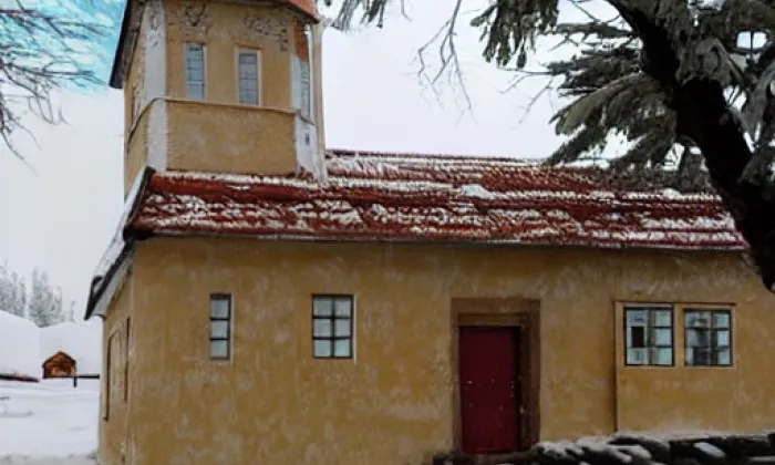 Kostel svatých Filipa a Jakuba (Šumavské Hoštice) – winter