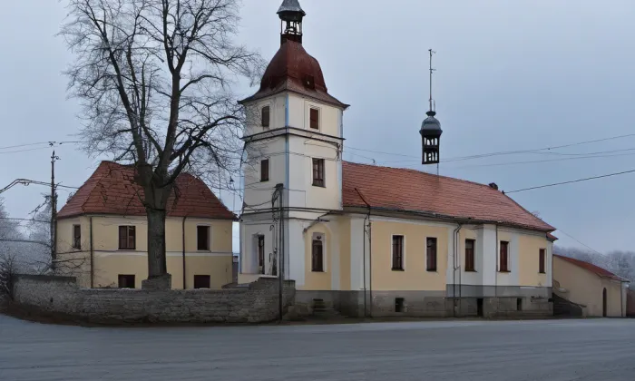 kostel svatých Petra a Pavla (Dolní Lukavice) – winter