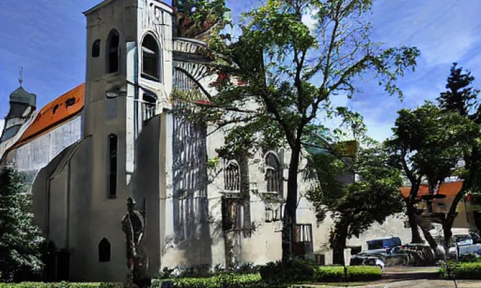 Kostel svatých Petra a Pavla (Karlovy Vary) – akvarel