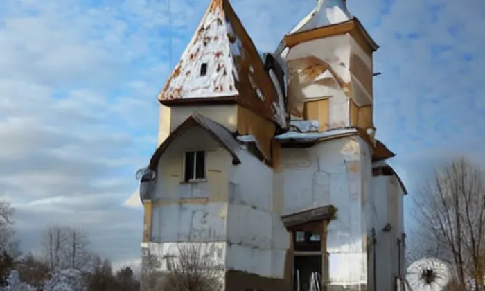 kostel svatých Petra a Pavla (Volfířov) – winter