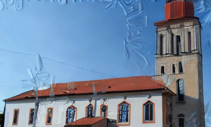 Kostel svatých Petra a Pavla v Mimoni – noc