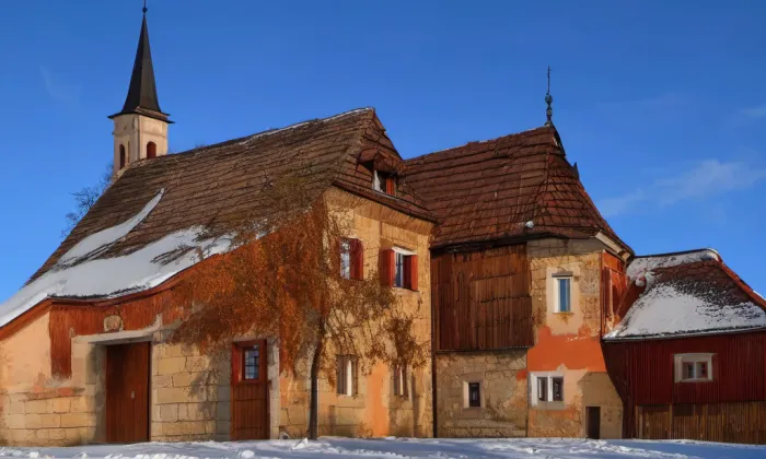 Kostel svatého Antonína Paduánského (Vyšní Lhoty) – autumn