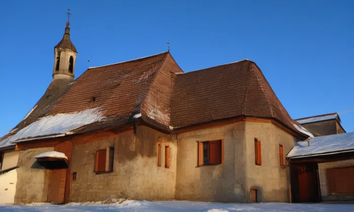 Kostel svatého Antonína Paduánského (Vyšní Lhoty) – winter