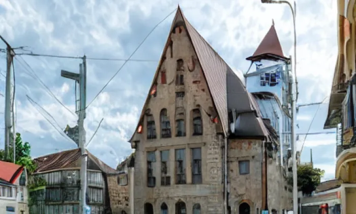 Kostel svatého Apolináře (Velké Předměstí) – akvarel