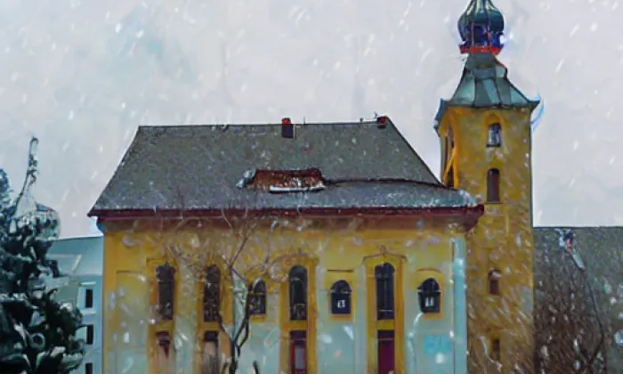 Kostel svatého Bartoloměje (Batňovice) – winter