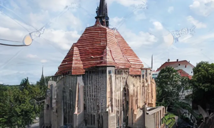 kostel svatého Bartoloměje (Brada) – noc