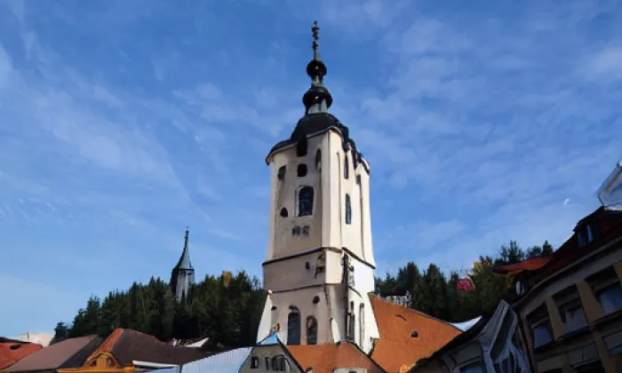 Kostel svatého Bartoloměje (Frymburk) – akvarel