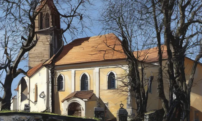 kostel svatého Bartoloměje (Hostouň) – noc