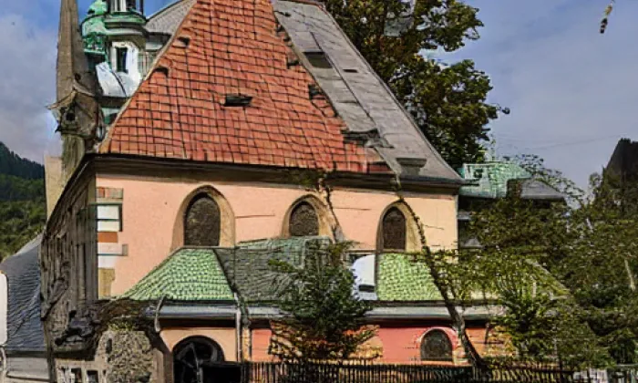 Kostel svatého Bartoloměje (Přílezy) – akvarel
