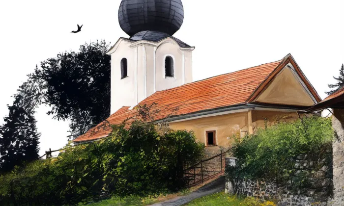 Kostel svatého Bartoloměje (Popovičky) – noc