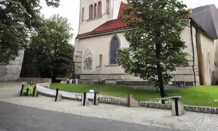 Kostel svatého Bartoloměje (Siřejovice) – akvarel