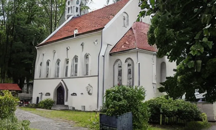 Kostel svatého Bartoloměje (Vimperk II) – akvarel