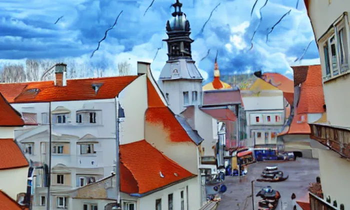Kostel svatého Bartoloměje v Praze – autumn