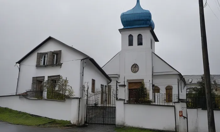 kostel svatého Gorazda (Vilémov) – akvarel