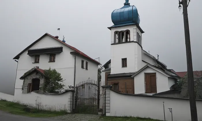 kostel svatého Gorazda (Vilémov) – noc