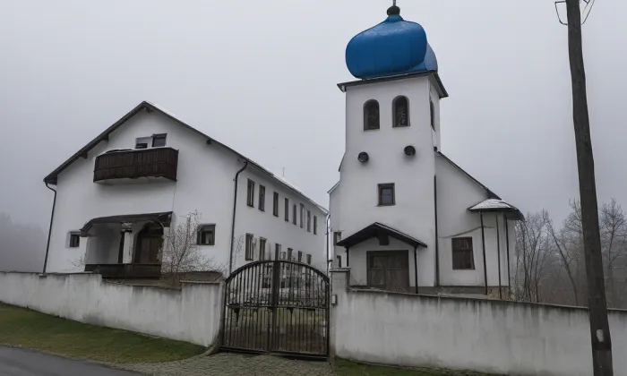 kostel svatého Gorazda (Vilémov) – winter