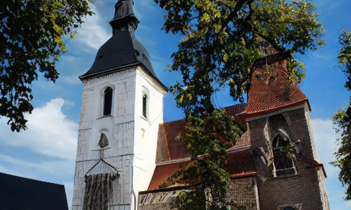 Kostel svatého Havla v Kuřívodech – akvarel