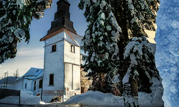 Kostel svatého Havla v Kuřívodech – winter