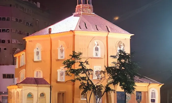 Kostel svatého Jakuba apoštola (Čížkovice) – noc