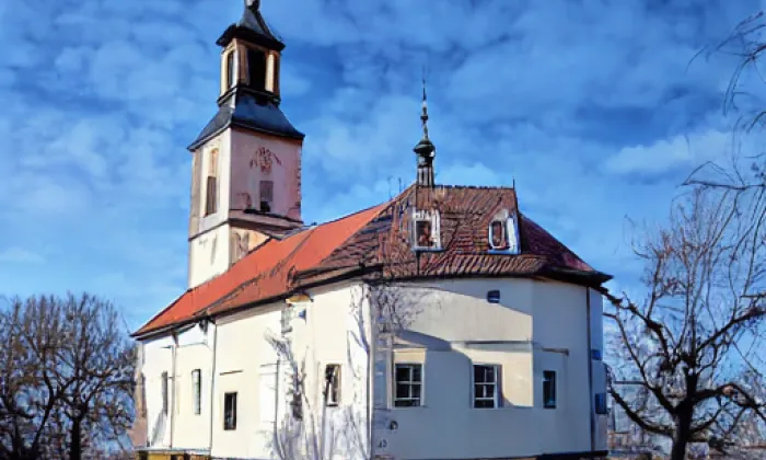 Kostel svatého Jakuba Staršího (Horní Domaslavice) – autumn