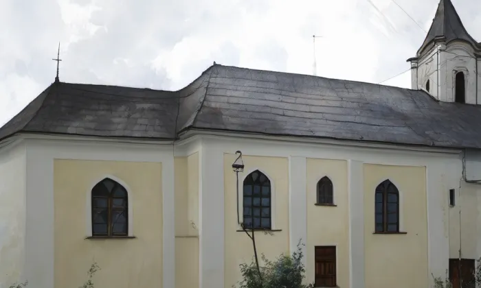 kostel svatého Jakuba Staršího (Městečko Trnávka) – akvarel