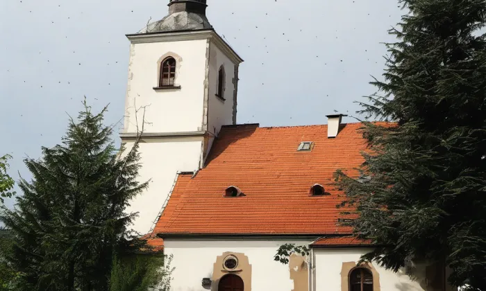 Kostel svatého Jakuba Staršího (Svádov) – noc
