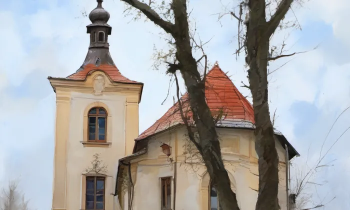 kostel svatého Jakuba Staršího ve Slušticích – spring