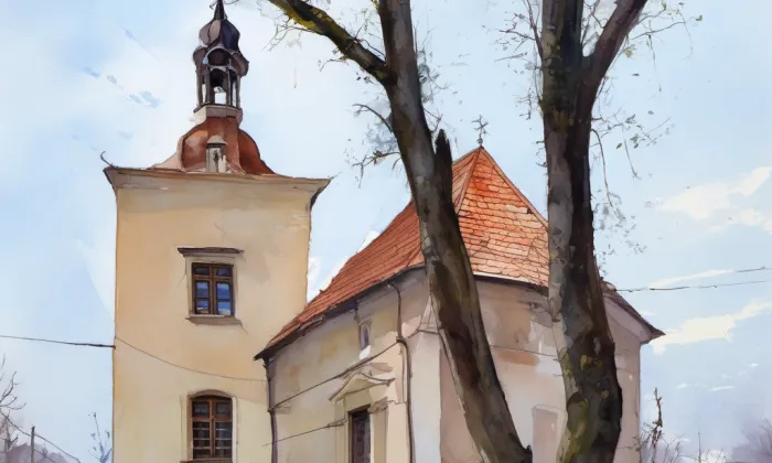kostel svatého Jakuba Staršího ve Slušticích – summer