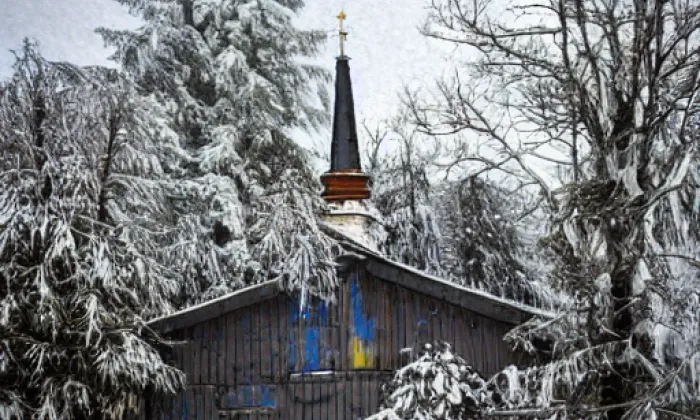 Kostel svatého Jakuba Většího (Červená Třemešná) – winter