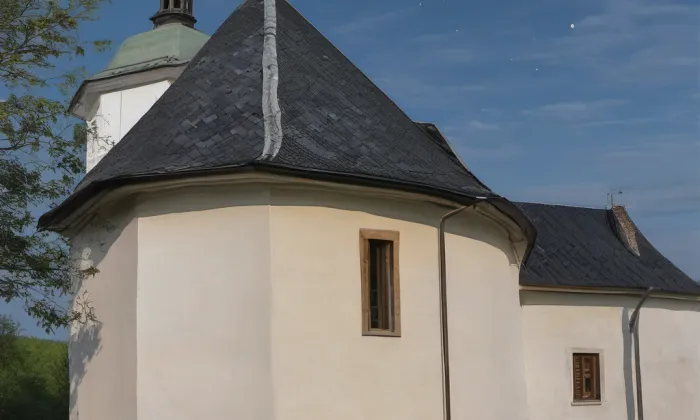 Kostel svatého Jakuba Většího (Dolní Moravice) – noc