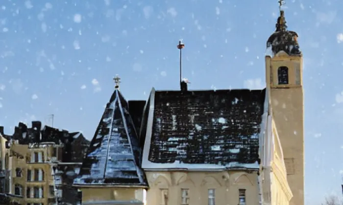 kostel svatého Jakuba Většího (Ježov) – winter