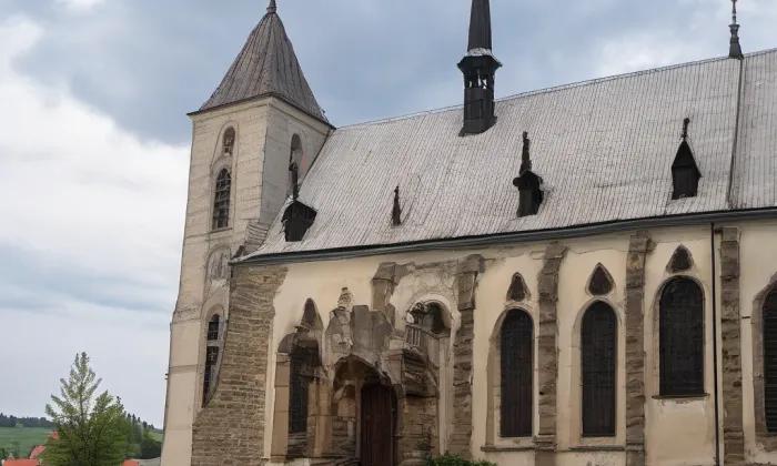 Kostel svatého Jakuba Většího (Slavětín) – noc