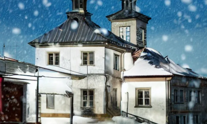 Kostel svatého Jakuba Většího v České Kamenici – winter