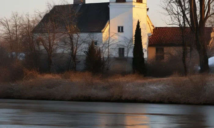 Kostel svatého Jana Evangelisty (Dlouhá Lhota) – winter