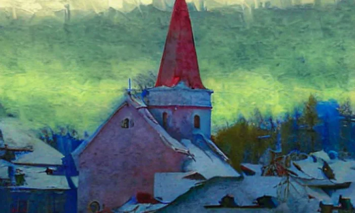 Kostel svatého Jana Křtitele (Újezd pod Troskami) – winter
