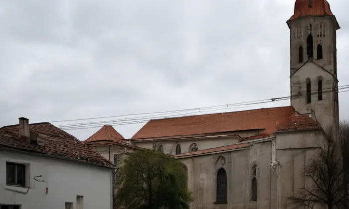 Kostel svatého Jana Křtitele (Březí) – akvarel