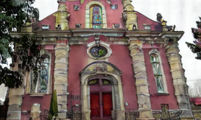 Kostel svatého Jana Křtitele (Byšice) – akvarel