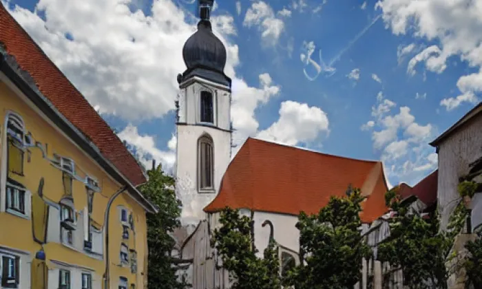 kostel svatého Jana Křtitele (Chudenice) – noc