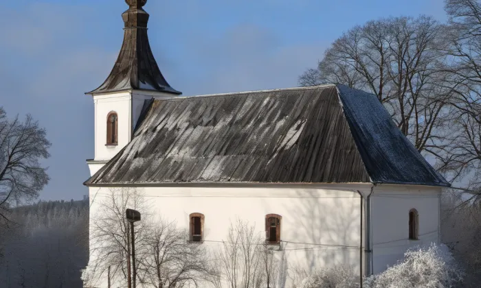 Kostel svatého Jana Křtitele (Jedlí) – winter
