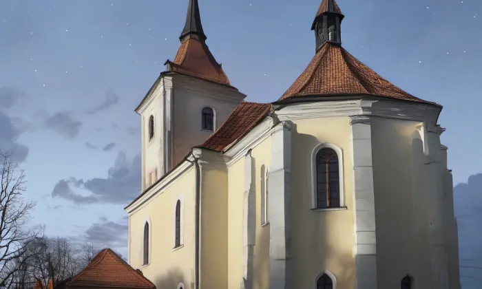 Kostel svatého Jana Křtitele (Mýto) – noc