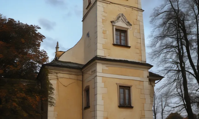 Kostel svatého Jana Křtitele (Mladkov) – autumn